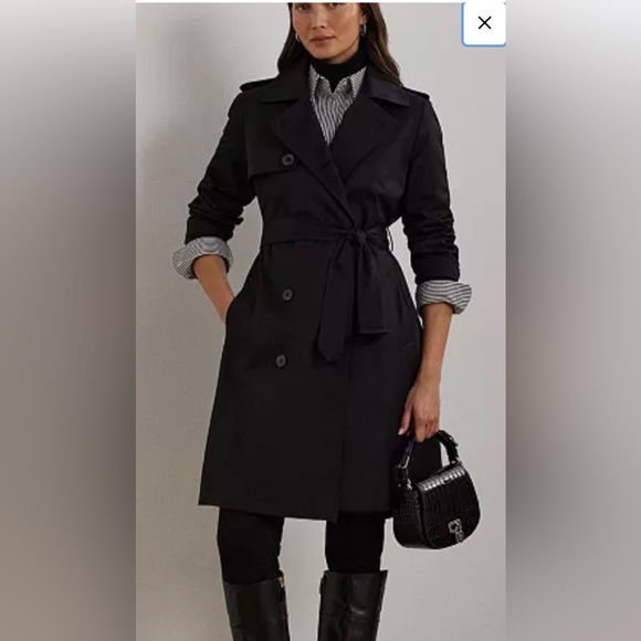 Ralph Lauren Women's Belted Water Resistant Trench Coat, Created for Macy's sz M - Picture 1 of 4
